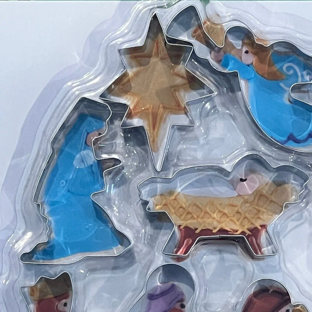 Nativity Cookie Cutters‎ Set 12 Pc Christmas Baking Metal Cutter Hobby Lobby NIP